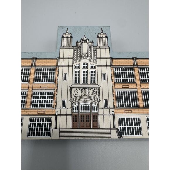 1995 Beaver Falls High School PA Wood Shelf Sitter Hometowne Collectible READ - Picture 2 of 9